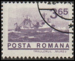 Romania 2466 - Cto - 3.65L Trawler Ship Mures (1974)