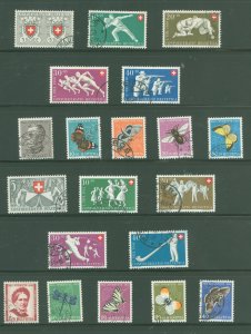 Switzerland #B191-205/207-11  Single (Complete Set)