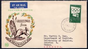 Australia 286 Olympics Typed FDC