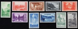 U.S. Mint Stamp Scott #756 - 765 1c/10c National Parks Set of 10. Superb. NGAI.