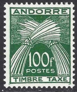 Andorra French 1953 SC J41 MNH SCV$ 120.00