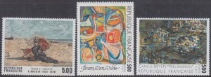 FRANCE Sc#2038-40 INCPL MNH SET of 3 - VARIOUS PAINTINGS