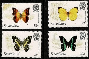 Swaziland #399-402 MNH cpl butterflies
