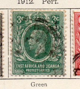 East Africa & Uganda 1912 Early Issue Fine Used 3c. NW-253316