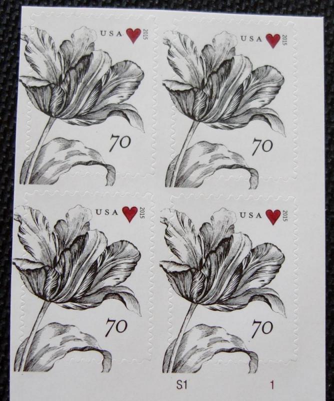 US #4960 MNH Plate Block of 4 Vintage Rose