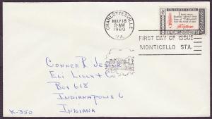 1141 Thomas Jefferson Credo uncacheted FDC