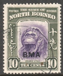 North Borneo Scott 214 - SG326, 1945 BMA 10c used