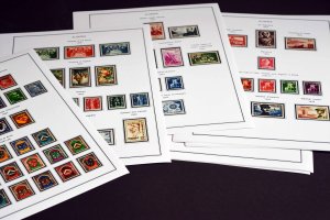 COLOR PRINTED FRENCH ALGERIA 1924-1958 STAMP ALBUM PAGES (29 illustrated pages)