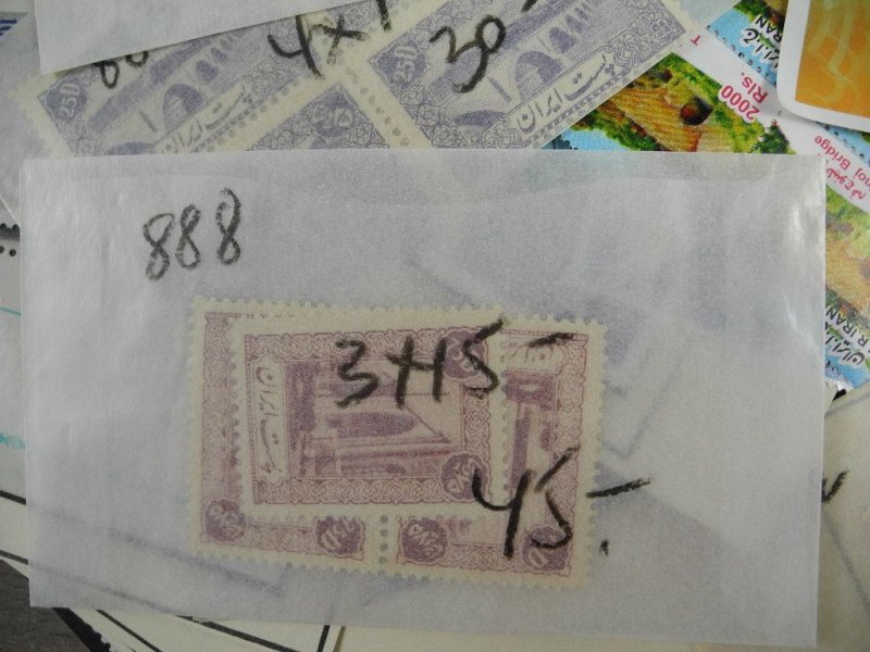 PERSIA, Fantastic assortment of Stamps in glassines, mounted on cut pages