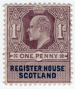 (I.B) Edward VII Revenue : Register House Scotland 1d