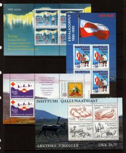 Greenland SouvSheets - GREAT GROUP  (Mint NEVER HINGED) cv$28.00