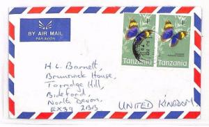 TANZANIA Commercial Airmail Cover BUTTERFLIES {samwells-covers} 1979 XX5