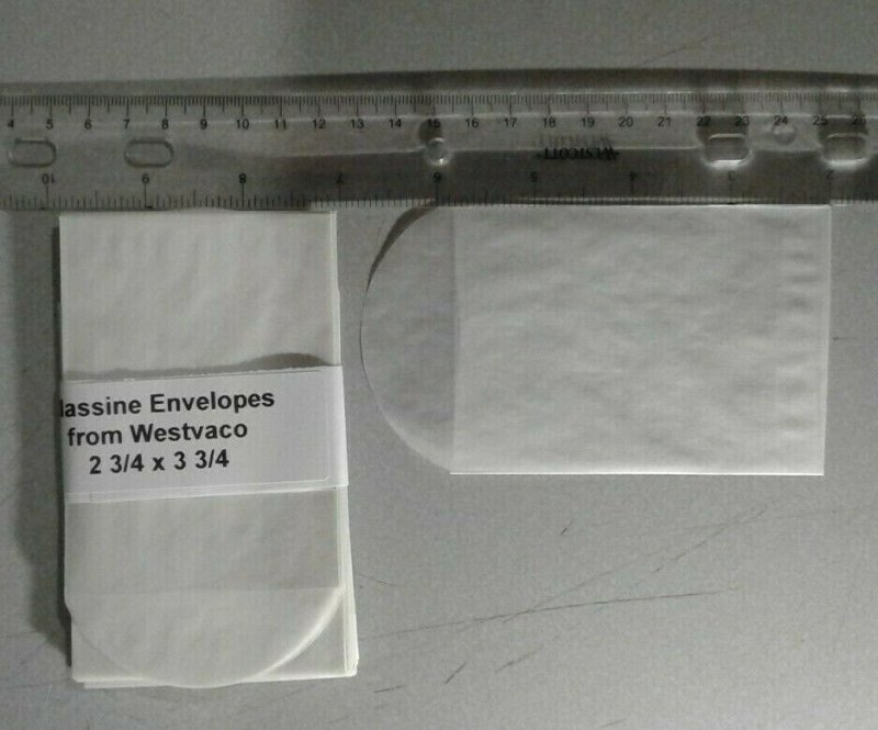 25 Square Glassine Envelopes - 2 3/4 x 3 3/4 