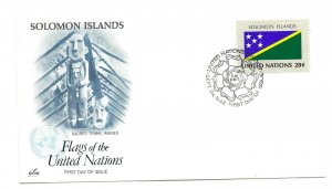 United Nations #381 Flag Series 1982 Solomon Islands ArtCraft FDC