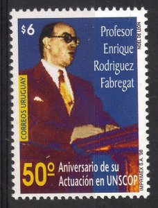 Uruguay stamp 1998 - 50th anniversary of Enrique Rodríguez Fabregat Palestine