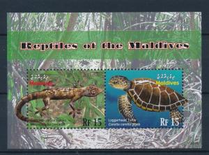 [36843] Maldives 2010 Reptiles Gecko Turtle MNH Sheet