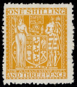 NEW ZEALAND GVI SG F191, 1s 3d orange-yellow, M MINT. Cat £21.