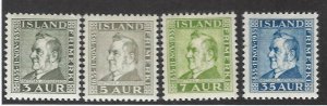 Iceland SC#195-198 MNH F-VF SCV$115.00...Worth a Close Look!