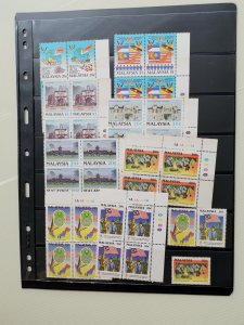 MALAYSIA EARLY 70s TO 80s MINT STAMPS COLLECTION ON 11 STOCKCARDS