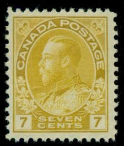 CANADA #113 7¢ Geo V, og, VLH, VF, Scott $75.00