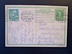 Austria 1908 Uprated Postal Card / Used - Z5151