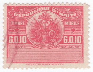 (I.B) Haiti Revenue : Duty Stamp 10c