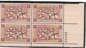 United States #1071  Plate Block - Fort Ticonderoga