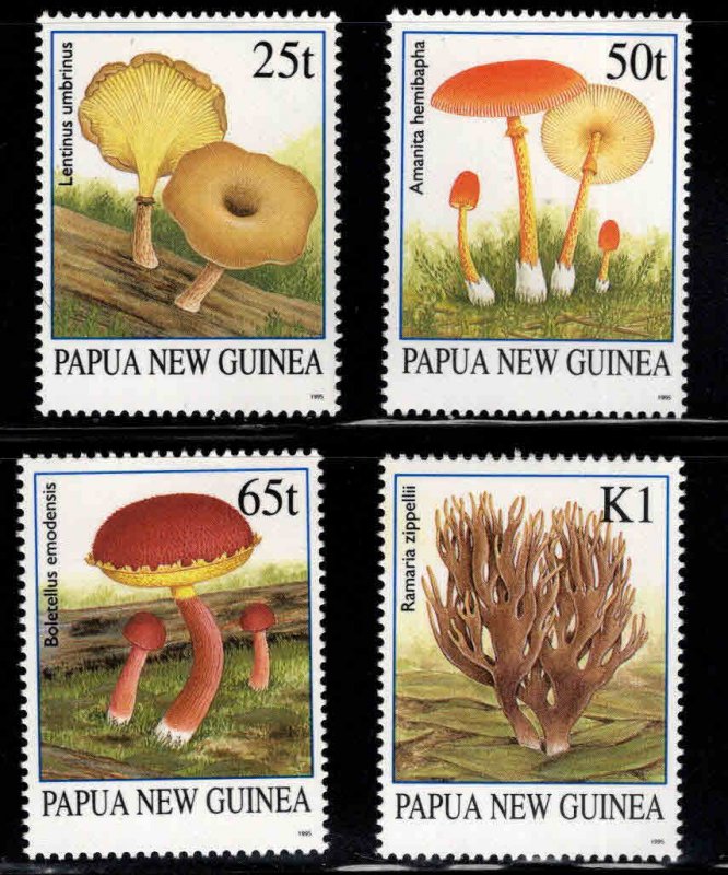 PNG Papua New Guinea Scott 872-875 MNH** Mushroom stamp set