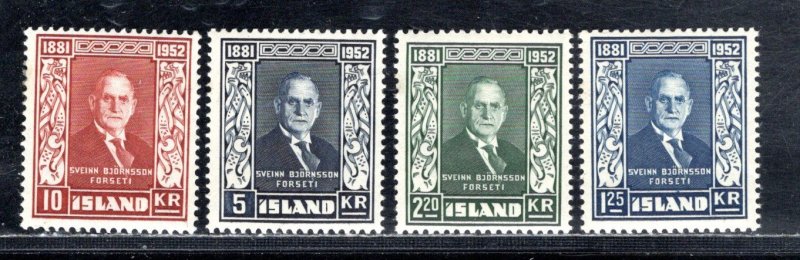 ICELAND SC# 274-77 FVF/MOG