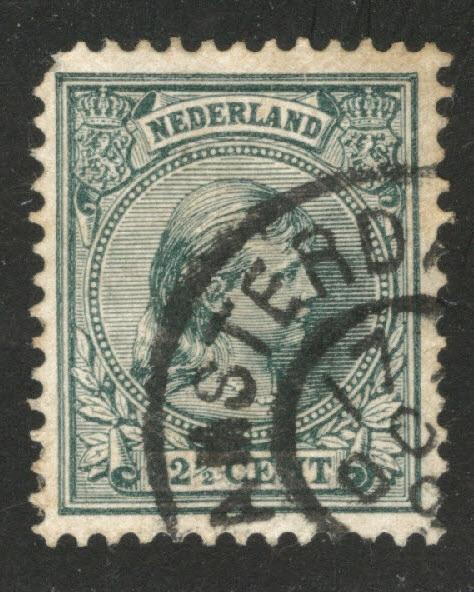 Netherlands Scott 47 used Princess Wilhelmina  1891-1894