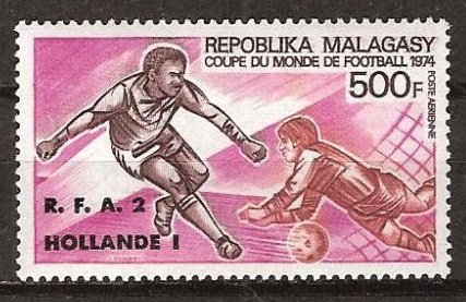 1974 Malagasy Republic 718 overprint -R.F.A-3 HOLLANDE-1