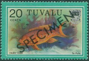 Tuvalu 1979 SG113 20c Yellow-edged Lyretail SPECIMEN ovpt MNH
