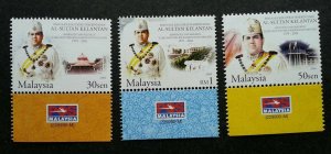 *FREE SHIP Silver Jubilee Sultan Kelantan Malaysia 2004 Royal (stamp logo) MNH