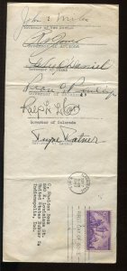 6 Governor (NM, AZ, TX, OK, CO & KS) SIgned Cover 939L