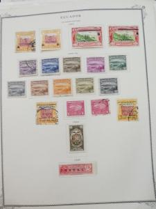 EDW1949SELL : ECUADOR Very clean Mint & Used collection on album pages Cat $1724
