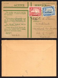 Aden 1942 Active Service Censor Cover to Isle of White