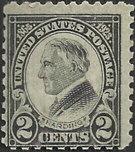 # 612 Mint Hinged Black Warren G. Harding