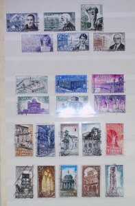 1960' Spain Stamps Vintage Buildings and Architectur Various Cancellations 14924-