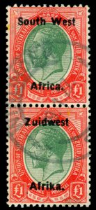 MOMEN: SOUTH WEST AFRICA SG #27 USED **CERT** LOT #60093