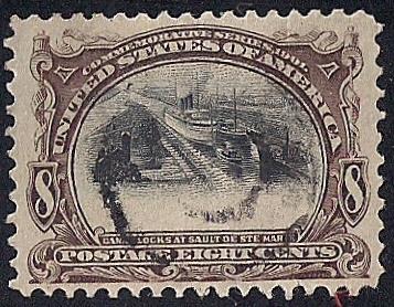 #298 8 cents Pan American Issues Stamp used EGRADED VF 79