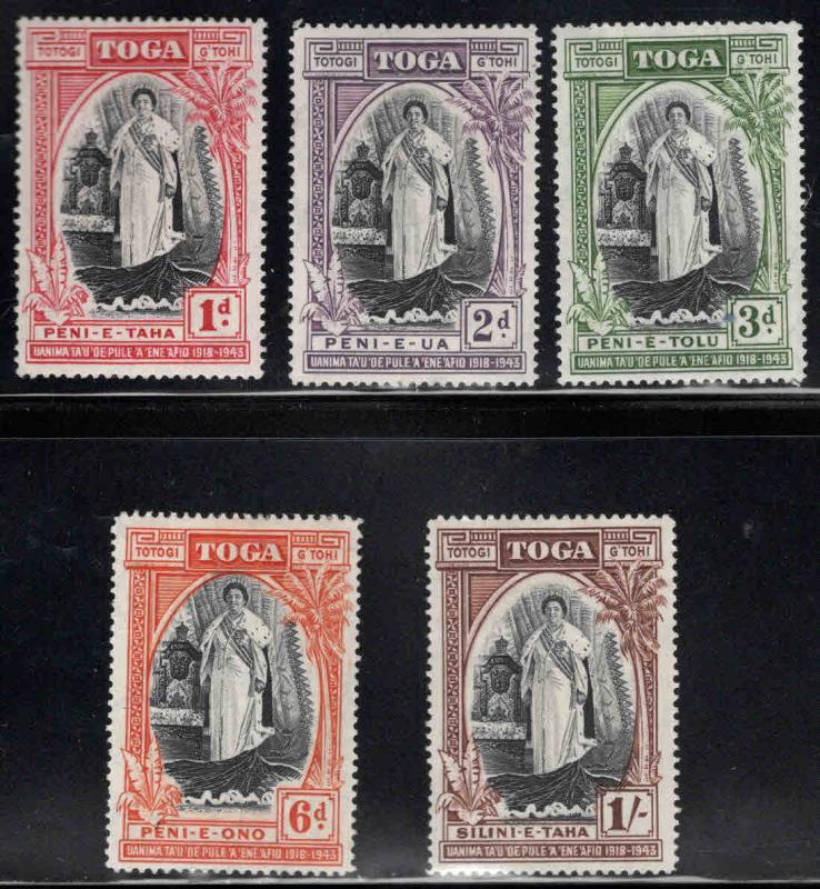 TONGA  Scott 82-86 MH* Queen Salote stamp set