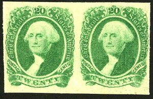 U.S. #CSA #13 MINT Imperf Pair OG Sm HR