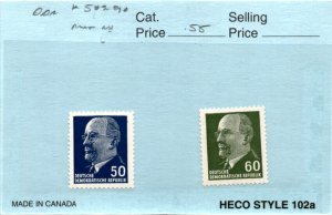 Germany - DDR, Postage Stamp, #589, 589A Mint NH, 1961 W. Ulbricht (AB)