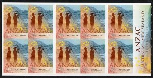 Australia SG4348a ANZAC booklet (SB500) pane of 10 U/M