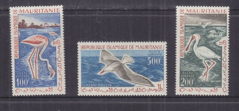 MAURITANIA, 1961 Air, Birds set of 3, 100f., 200f., & 500f., lhm. 