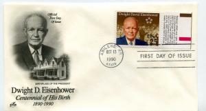 2513 Dwight D Eisenhower ArtCraft,  tab 'Between...' single, FDC