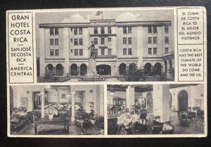 1936 San Jose Costa Rica Picture Postcard Cover To Syracuse NY USA Gran Hotel