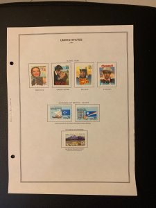 US 1989 stamps 3 sets new with album