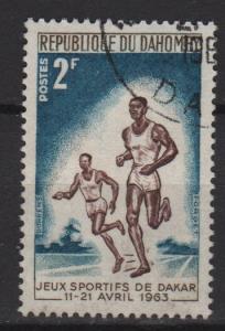 Dahomey 1963 - Scott 174 used - 2f, Dakar games, Runners