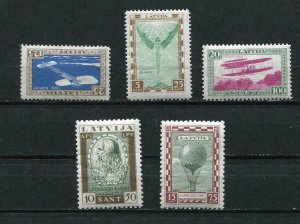 Latvia 1932 Mi 210-4A Sc CB9-14 MLH CV$125 Surfax for wounded Aviators l 1427s